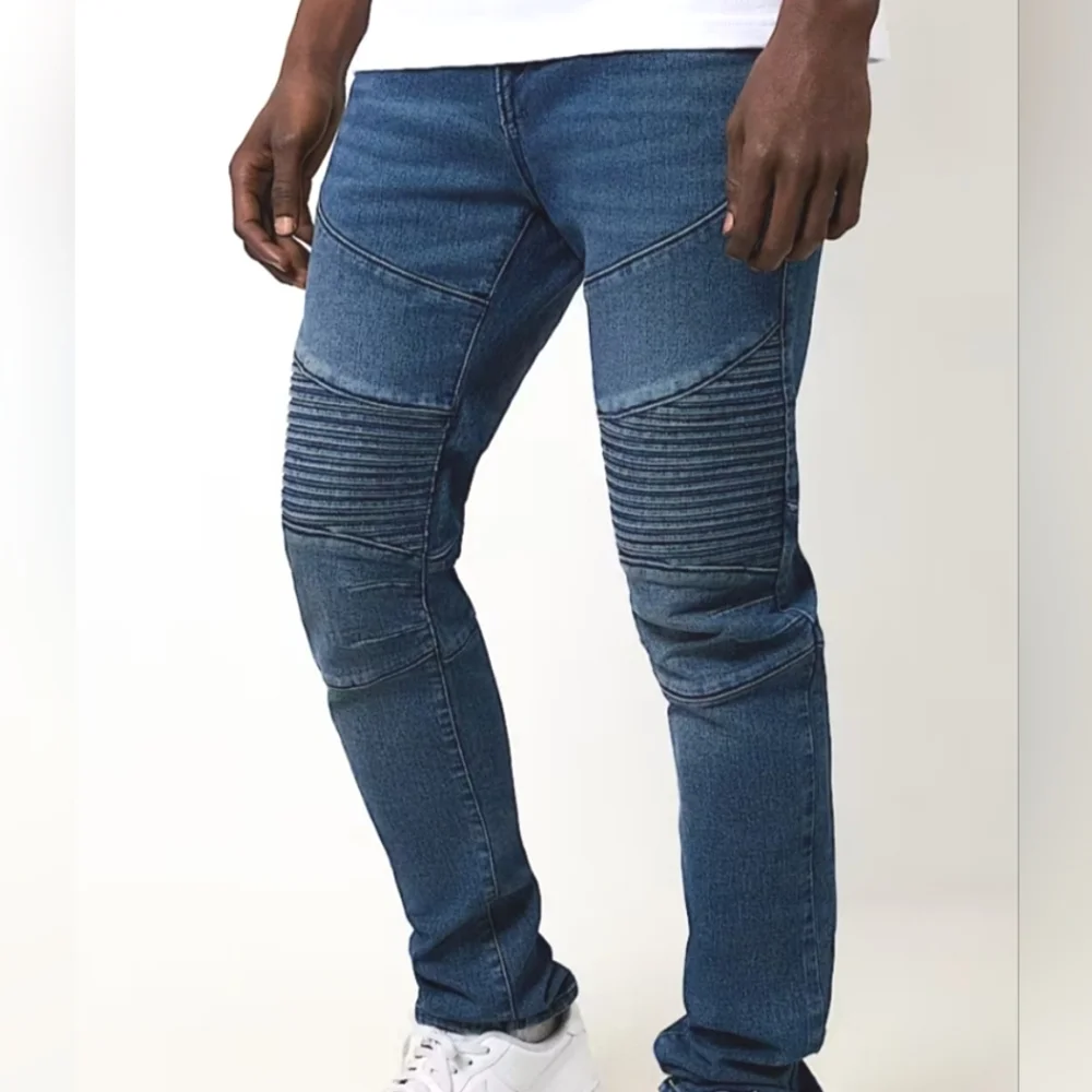 true religion rocco moto skinny style 700123 Medium Blizzard Wash‎ Size 36x32